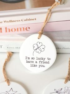 Heartfelt Messages On Ceramics: Tiny treasures - friends (H)