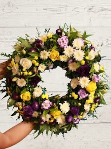 Sympathy 1: Bright Sympathy wreath.
