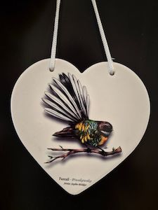 Ceramic Artwork 1: Fantail Ceramic Heart