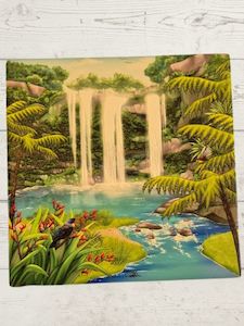 Ceramic Artwork 1: Whangarei falls ceramic tile