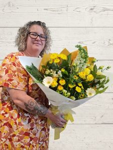 Yellow and White Seasonal Bouquet