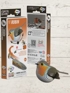 EUGY Robin 3D Puzzle – Eco-Friendly Kids Craft Kit