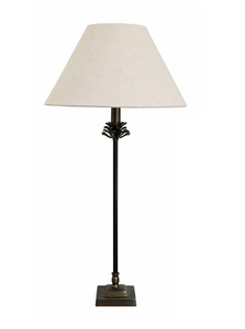 Lamps: Pinecone Lampbase in Antique Brass and Black Finish