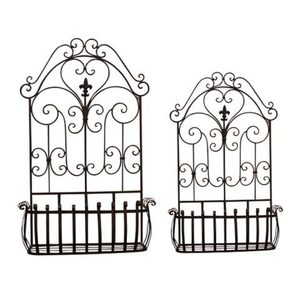 Garden Outdoor: French Country Set 2 Georgian Wall Planters
