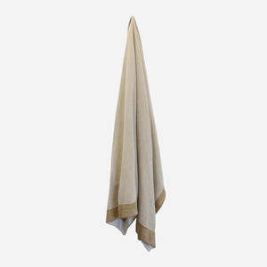 Clyde Caramel & Ivory Throw in Boucle Weave
