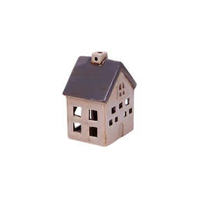 VILLA TEA LIGHT HOUSE GREY WHITE