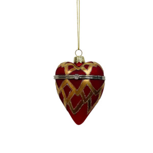 RED/GOLD GLASS OPENABLE HEART
