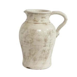 Jugs: LUNA AGED WHITE JUG
