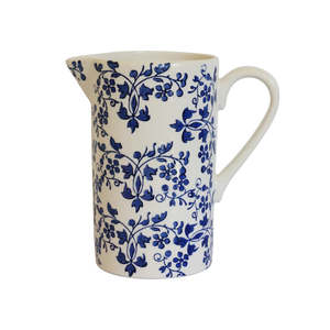 Jugs: Florentine Bleu Handprinted Jug