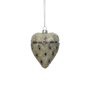 GEM GLASS OPENABLE HEART