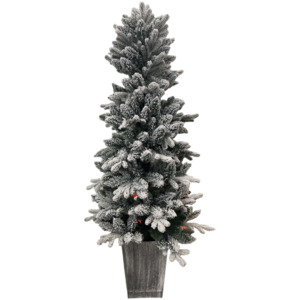 Christmas Decor 1: SNOWY TREE IN POT