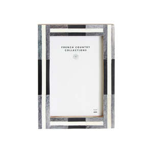 Charcoal Stripe Photo Frame 4x6"