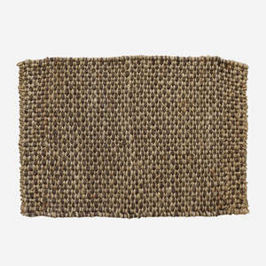 Homewares: 100% Jute Aubergine & Natural Door Mat 900L x 600W