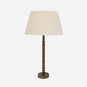 Lamps: Candle Lamp Base in Brass Finish