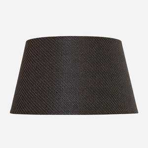 Lamps: Woven Charcoal Tapered Drum Lampshade ~ 41cm