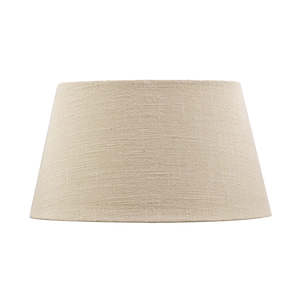 Lamps: Beige Woven Linen Lampshade - 41cm