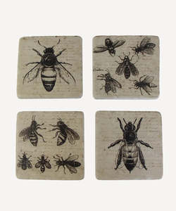 Homewares: Bee Coasters ~ 4 piece