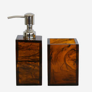 Homewares: Set of Tortoise Bathroom Accessories