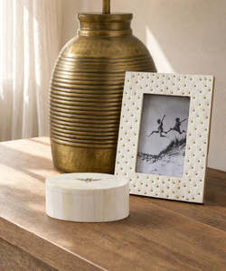 French Country Collection: Pearl Dot Photo Frame 4x6"