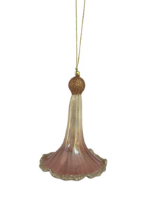 Christmas Decor: Brown Glass Flower Hanger