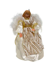 Christmas Decor: Champagne & White Angel