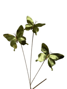 Green Butterflies Spray, set of 3