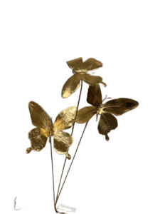 Gold Butterflies Spray, set of 3