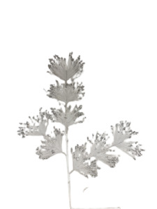 Christmas Decor: White Glitter Pine Needles Spray