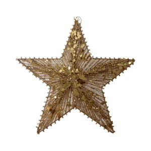 Polyester Thread Flat Star with Glitter