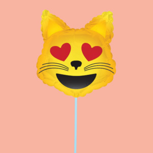 Gifts 1: Cat Emoji Heart Eyed Balloon