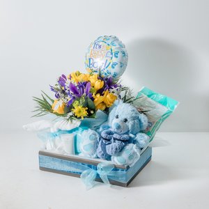 Baby Boy Hamper - Flowers that Wow- Florist - South Auckland Delivery