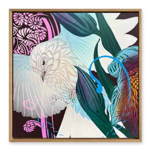 White Fantail2 & Electric Punga 50cm