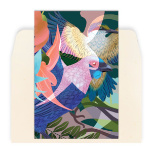 Stationery: Kōtare & Kōkako Greeting Card