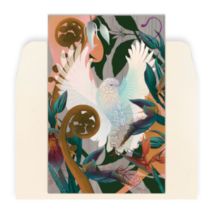 Fantail & Punga Greeting Card