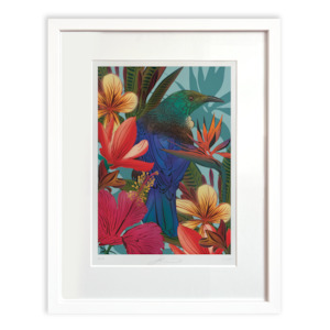 Oceania Collection: Tūī & Hibiscus Boutique Print