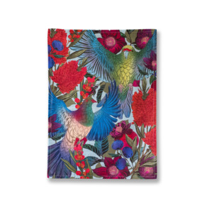 Frontpage: PRE ORDER: Kererū & Kākāriki Tea Towel