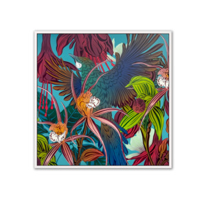Artworks: Secret Garden Flying Tūī1 70cm