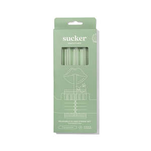 Gift Ideas For The Health Guru: Reusable Glass Smoothie Straws - Transparent / Multi-coloured