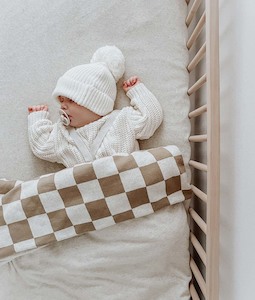 Bengali Collections: DUVET COVER - KHAKI GINGHAM