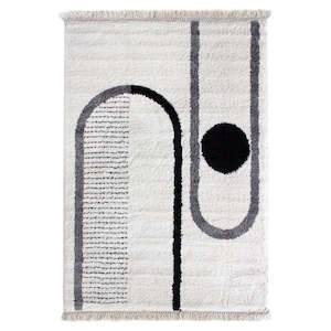 Varsari Lines Cream/Grey Rug
