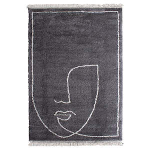 Rugs: Varsari Face Grey Rug