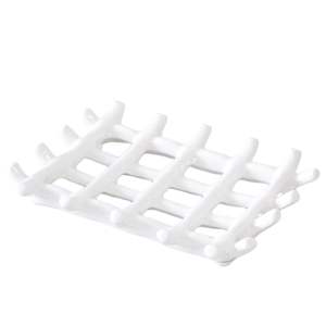 For The Minimalist: Edie Ceramic Soap Dish – Woven Look White Bathroom Accessory