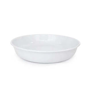 Dishy: ENAMEL SERVING BOWL WHITE 30CM
