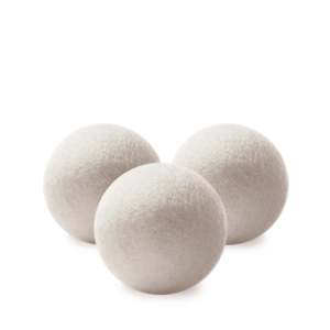 For The Minimalist: Set of 3 Wool Dryer Balls - White