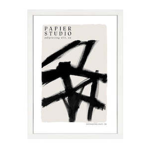 Art Prints: ABSTRACT STUDIO PRINT BLACK