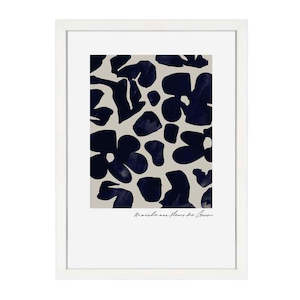 Art Prints: GUCCI FLOWER MARKET PRINT NAVY