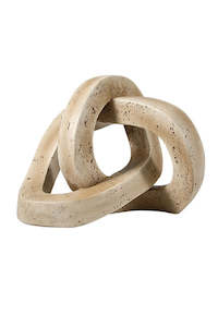 For The Home Stylist: Marley Decorative Link Sculpture – Sand Resin Chain Ornament for Coffee Tables & Shelves | June Arrival