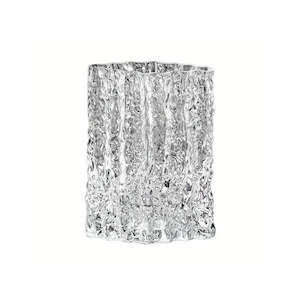 Vanilla Girl: Glacier Glass Vase – Textured Clear Crystal Look