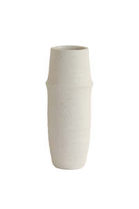 For The Green Finger: Soraya Vase in Chalk — Minimal Ceramic Vase (Small or Large)