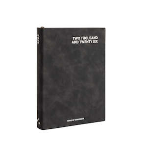 Made of Tomorrow 2026 A5 Daily Diary - Faux Leather | Onyx
